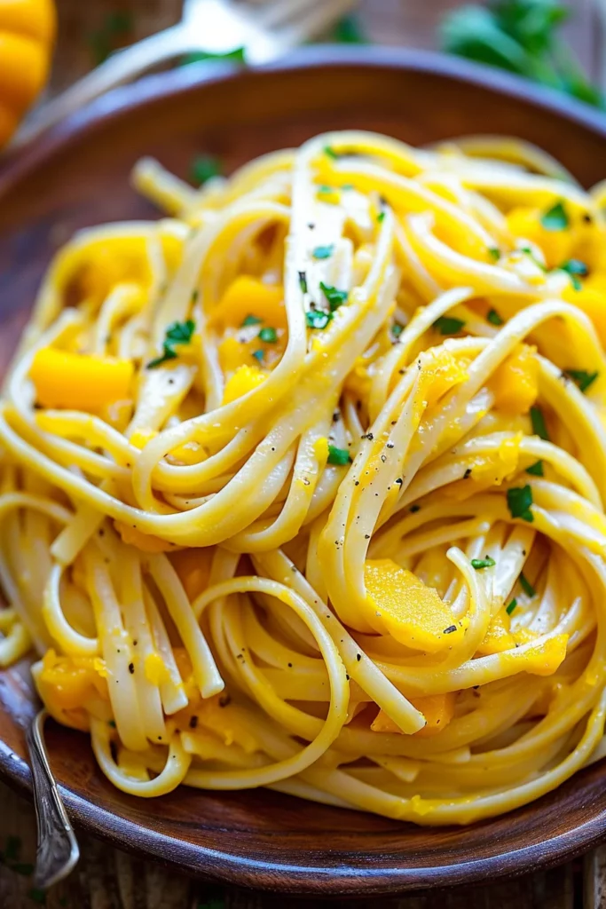 Pâtes Courge Sauce Crème: Découvrez l'Éclat Crémeux!