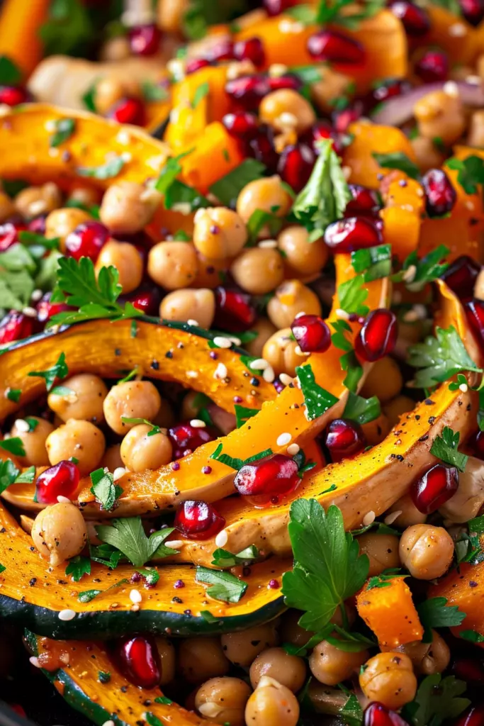 Salade Courge Pois Chiches: La Fusion Parfaite de Saveurs et de Couleurs