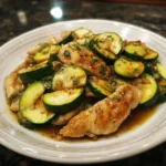 Sauté de poulet aux courgettes