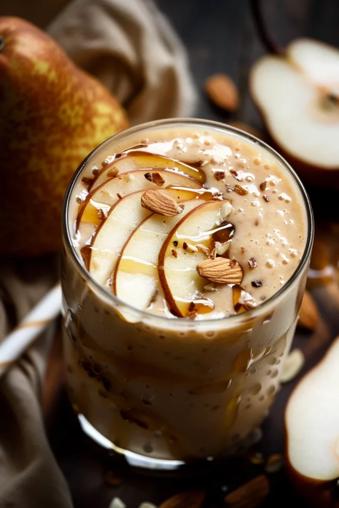Smoothie Poire Amande: Délice Énergétique pour une Journée Fructueuse