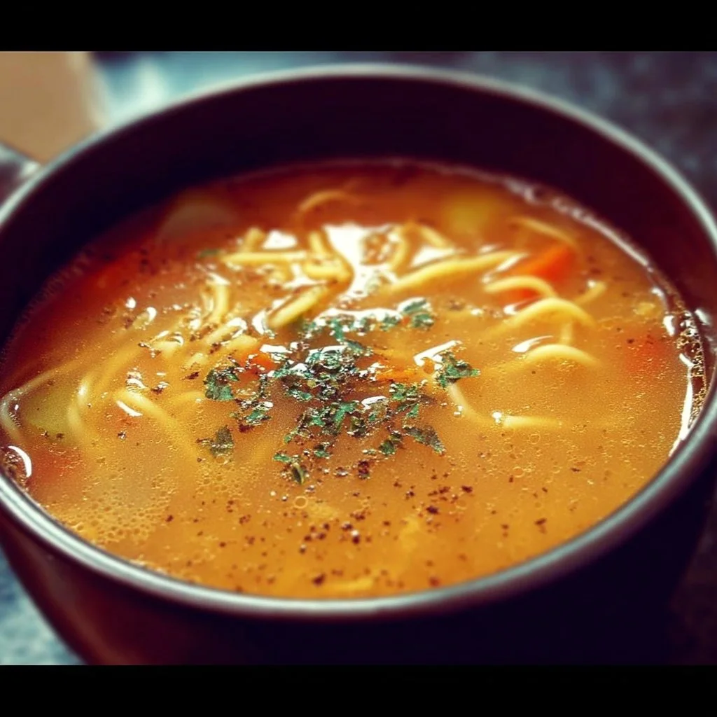 Recette rapide de soupe de dernière minute préparée dans une casserole.