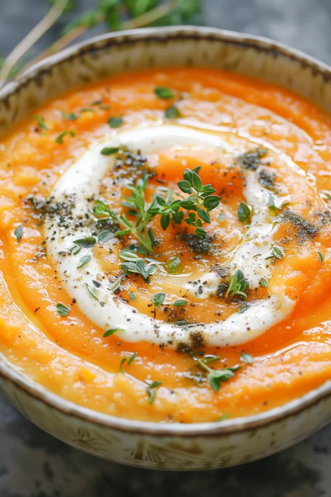 Soupe Pommes Carottes Rôties: Savourez une explosion de saveurs en une bouchée!