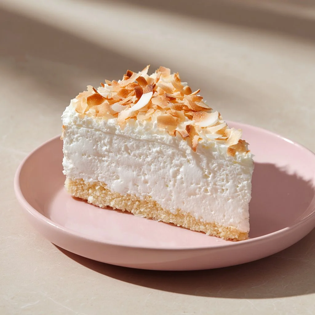 Tarte Nuage Coco délicieuse avec crème de coco et meringue légère
