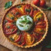 Tarte Tomate Pesto et Mozzarella fraîchement cuite