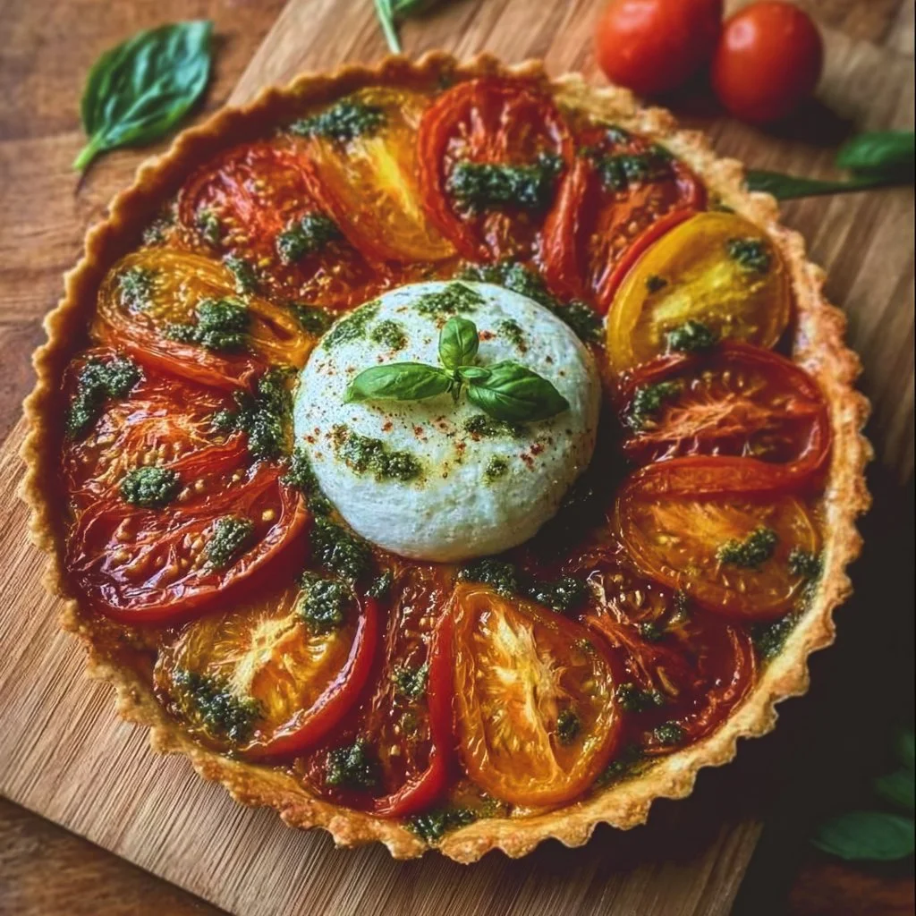 Tarte Tomate Pesto Mozza