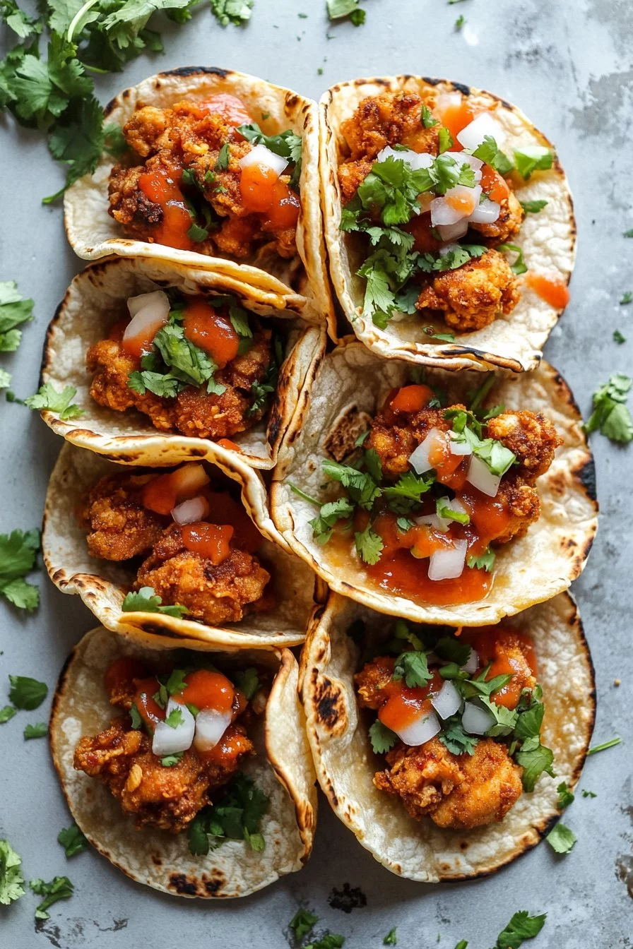 Recette de mini tacos au poulet croquant, croustillant et surtout délicieux ! Bon appétit !