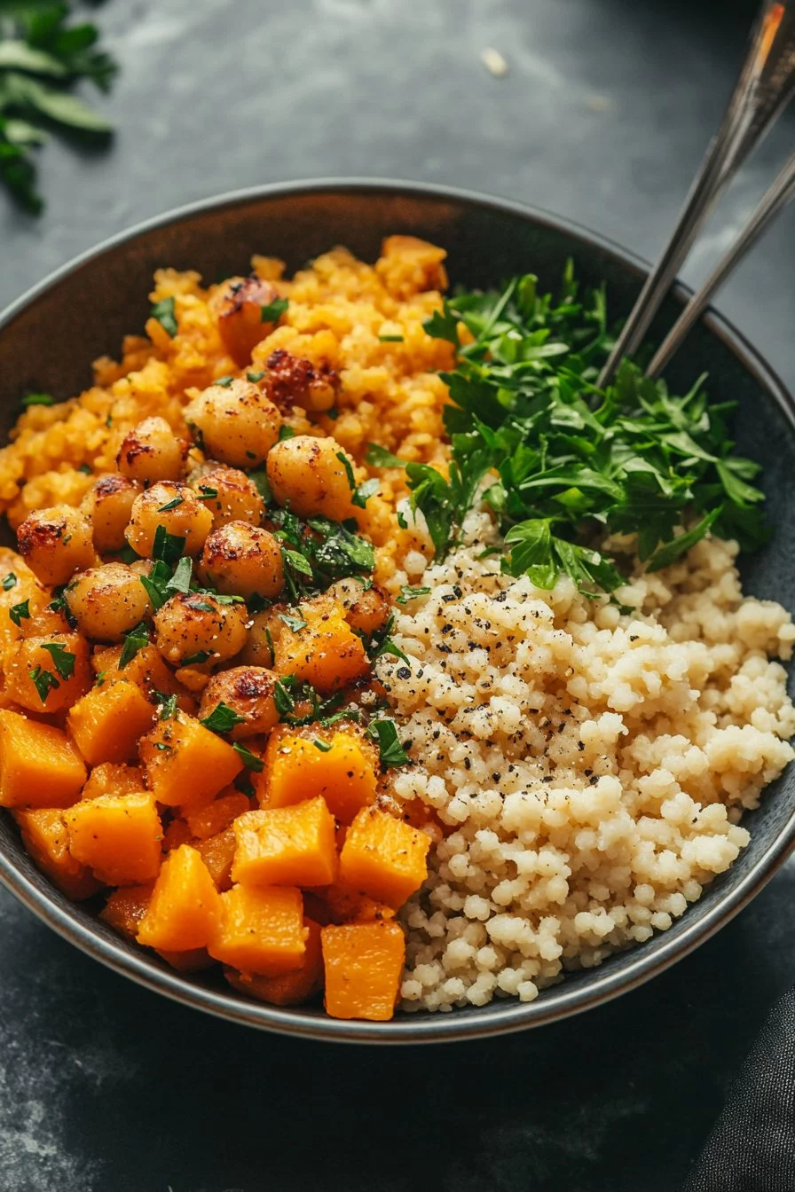 Bol de couscous à la courge butternut