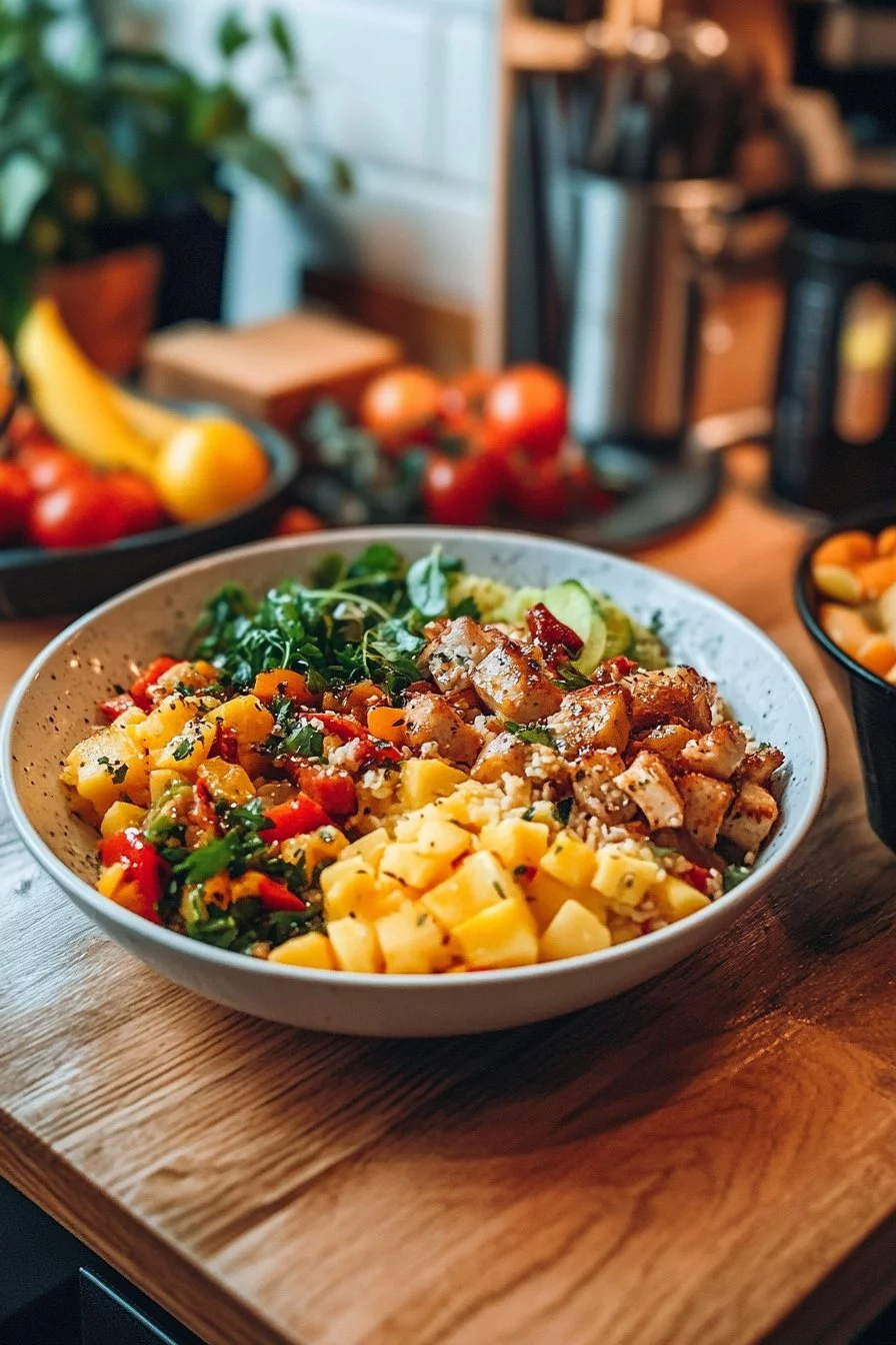 Repas coloré et savoureux