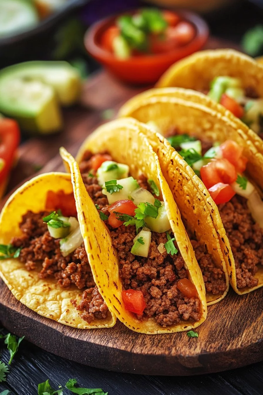 Tacos de boeuf haché