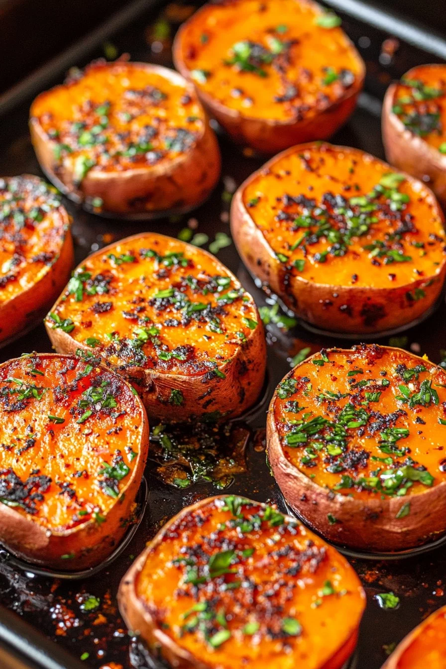 Rosted Sweet Potatoes with Herbs and Piment d’Espelette