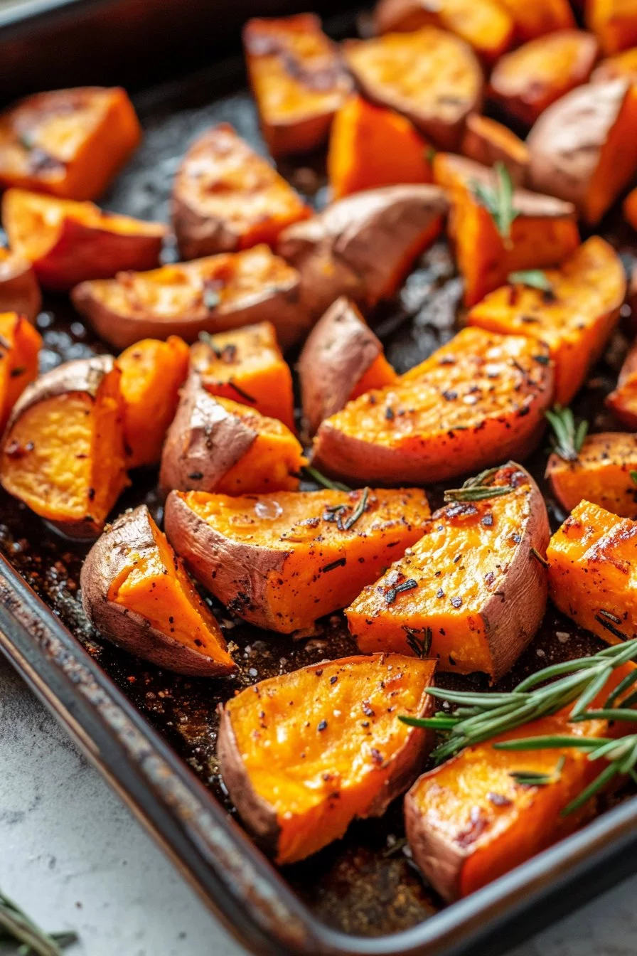 Patate douce rôtie chargée