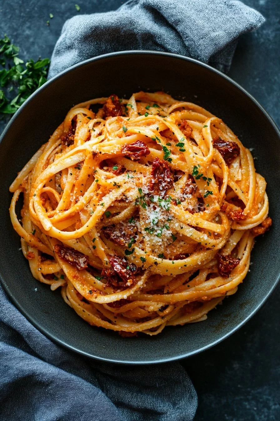 Pâtes aux tomates séchées au soleil