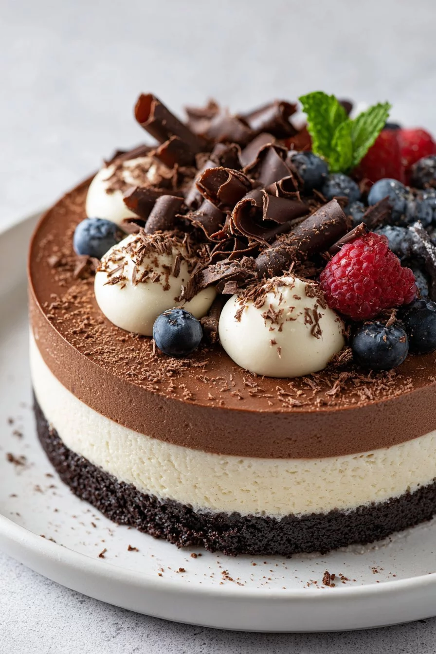 Gâteau Mousse au Triple Chocolat