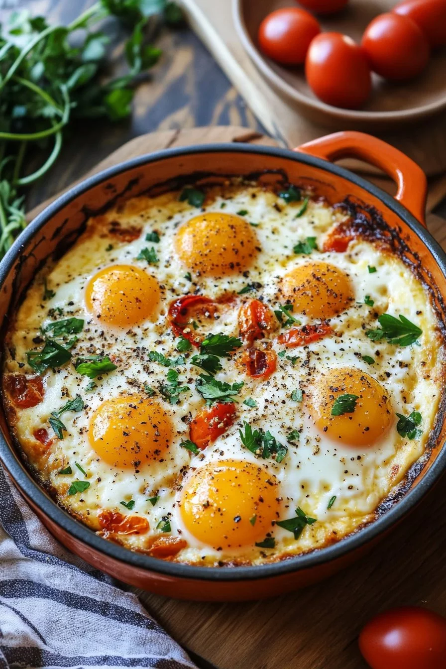 Oeufs au fromage cottage au four - Un petit-déjeuner incroyable et riche en protéines