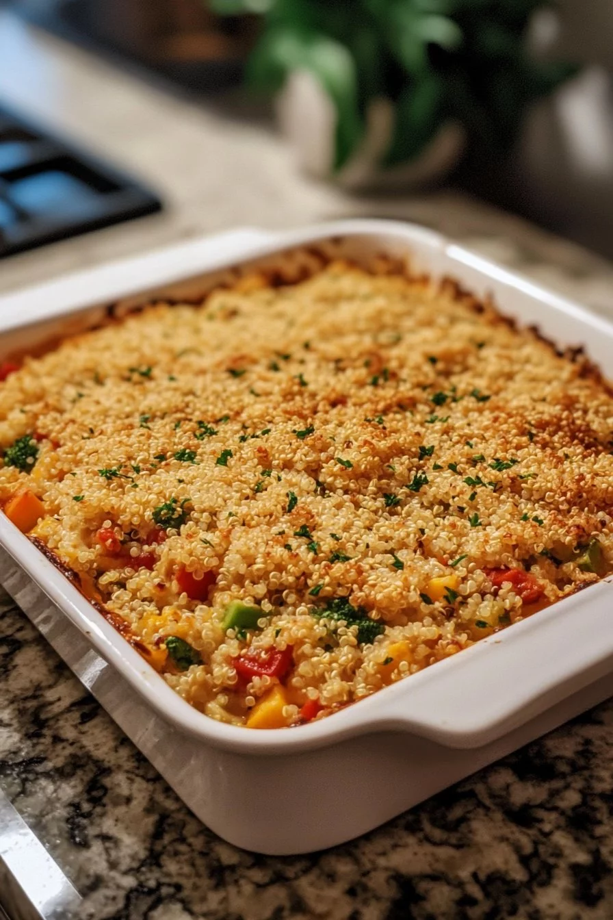 Casserole de quinoa aux légumes et fromage