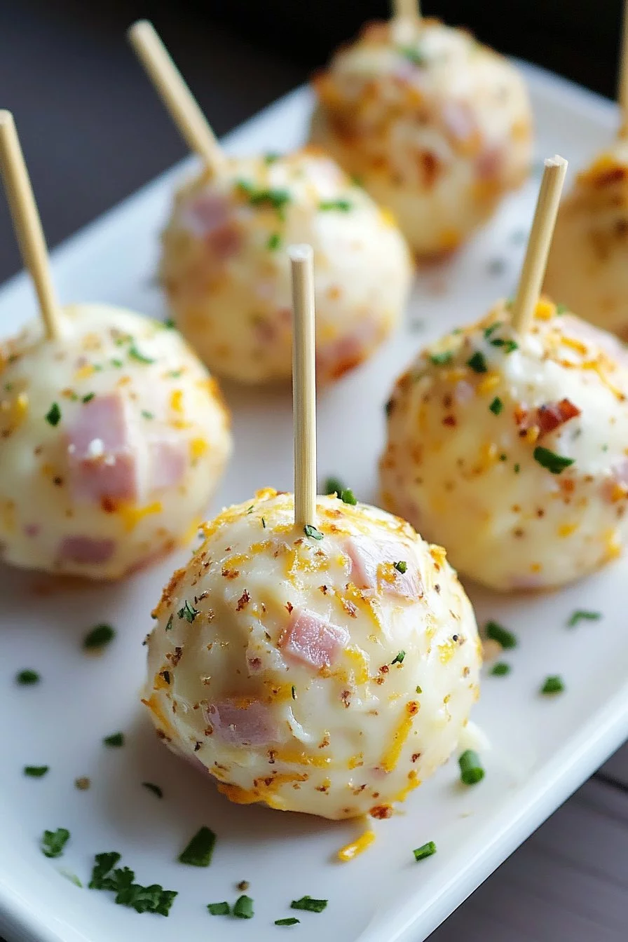 Cake pops salés jambon fromage