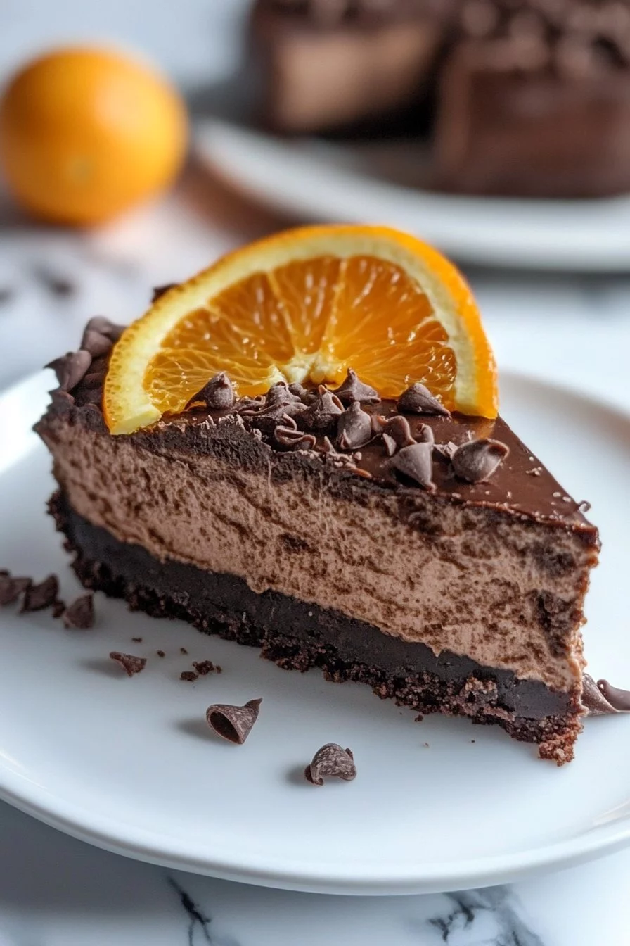 Cheesecake au chocolat et à l'orange