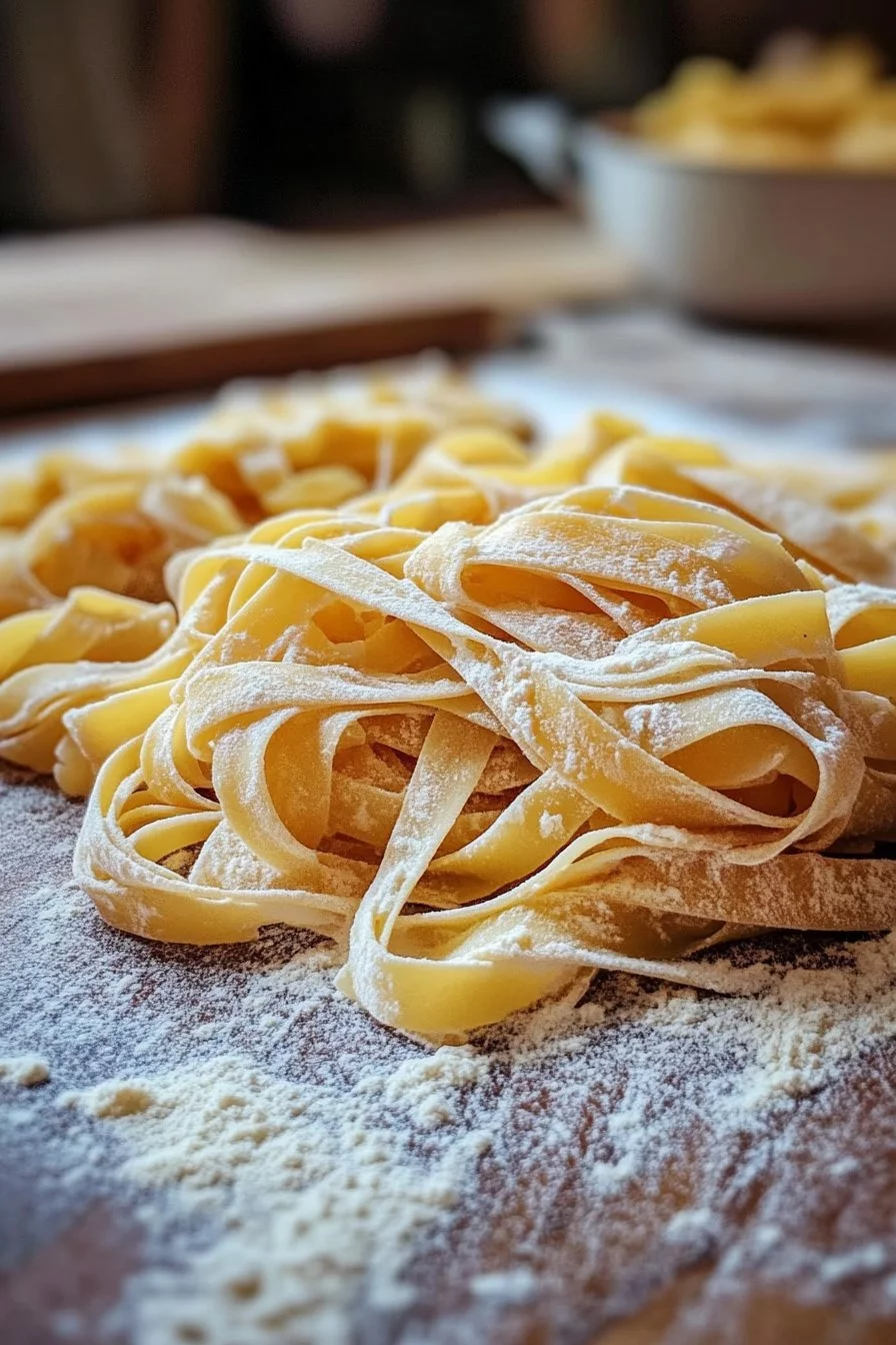 Pâtes fraîches fait maison - Coupées à la main, sans machine !