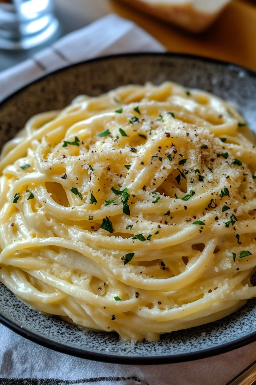 Pasta crémeuse à l'ail