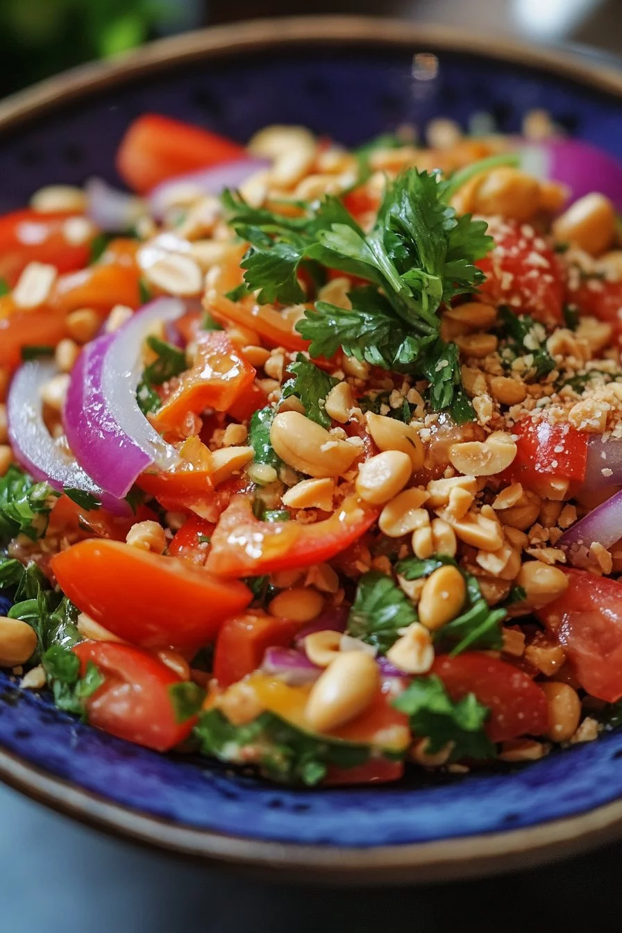 Salade Thaï Cacahuète : Recette Savoureuse et Facile à Réaliser