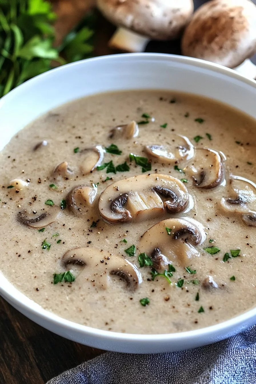 Sauce crémeuse aux champignons