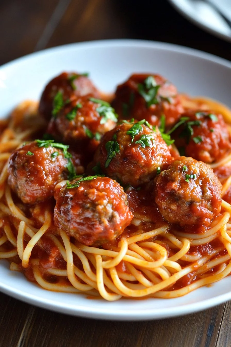 Spaghetti and meatballs