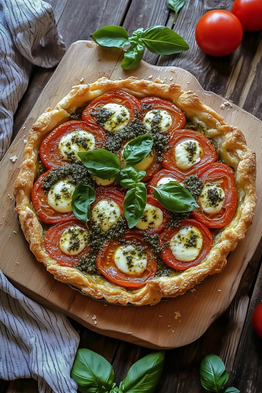 Tarte tomate pesto et mozzarella