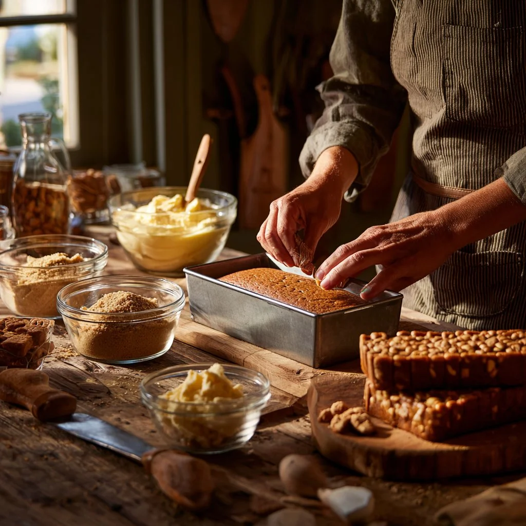 Barres glacées au spéculoos sans sorbetière sur une assiette