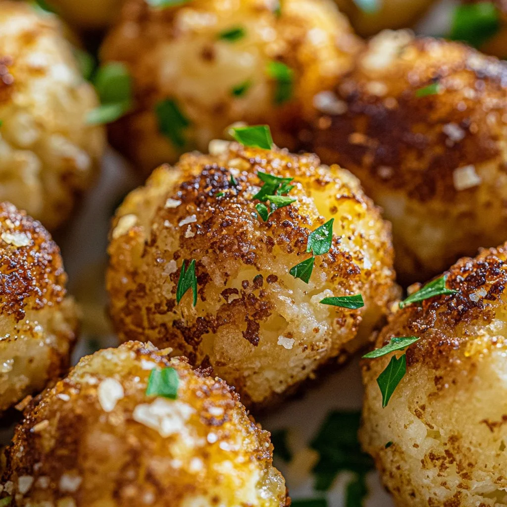 Boules de Parmesan au Chou-Fleur savoureuses et croustillantes