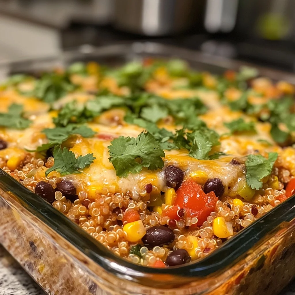 Casserole végétarienne savoureuse à partager, prête à être dégustée