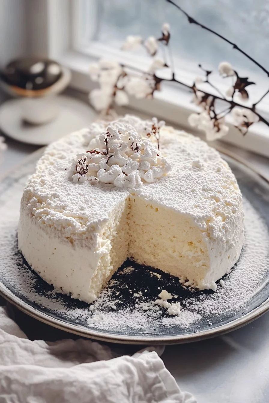Gâteau de neige au quark et au pudding