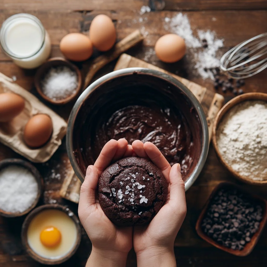 Cookies au chocolat avec le moelleux d'un brownie