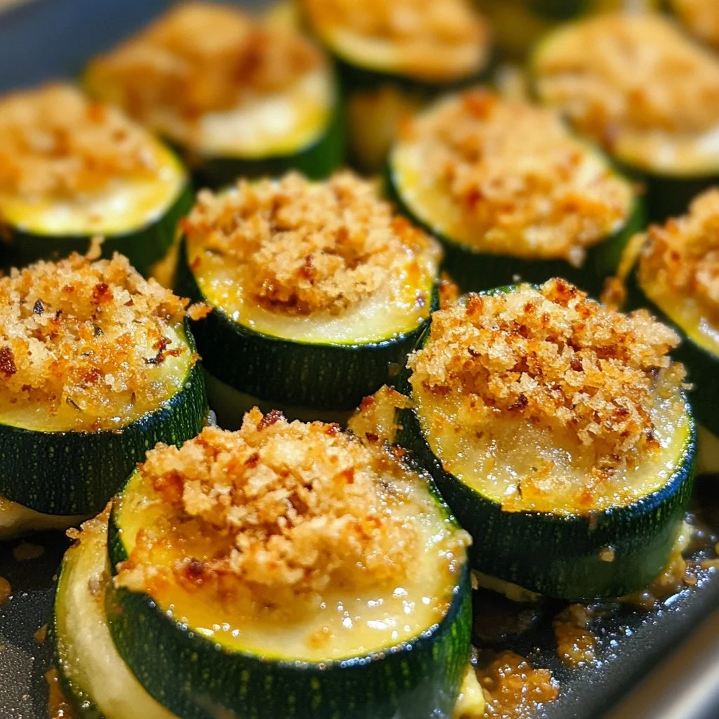 Bouchées croustillantes de courgettes dorées et appétissantes