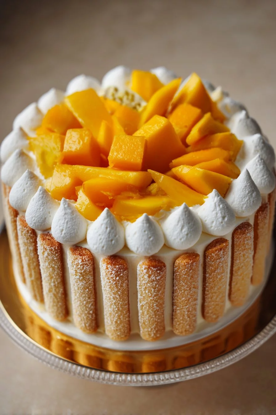 Gâteau Charlotte à la Mangue