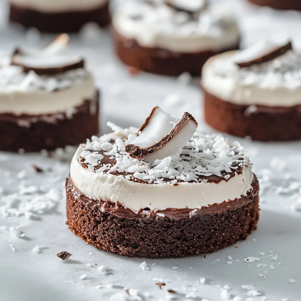 Dôme de Noix de Coco avec Tartinade au Chocolat, délicieuse pâtisserie