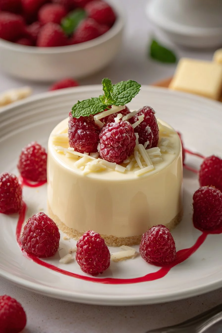 Bavarois framboise chocolat blanc (steps and video)