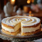 Gâteau de neige au quark et au pudding