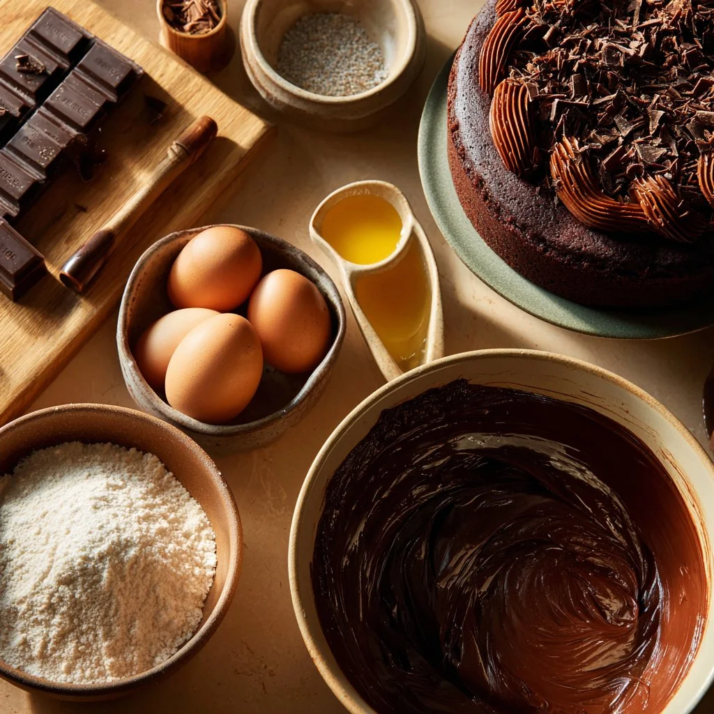 Gâteau mousse au chocolat riche et onctueux, parfait pour les fêtes.