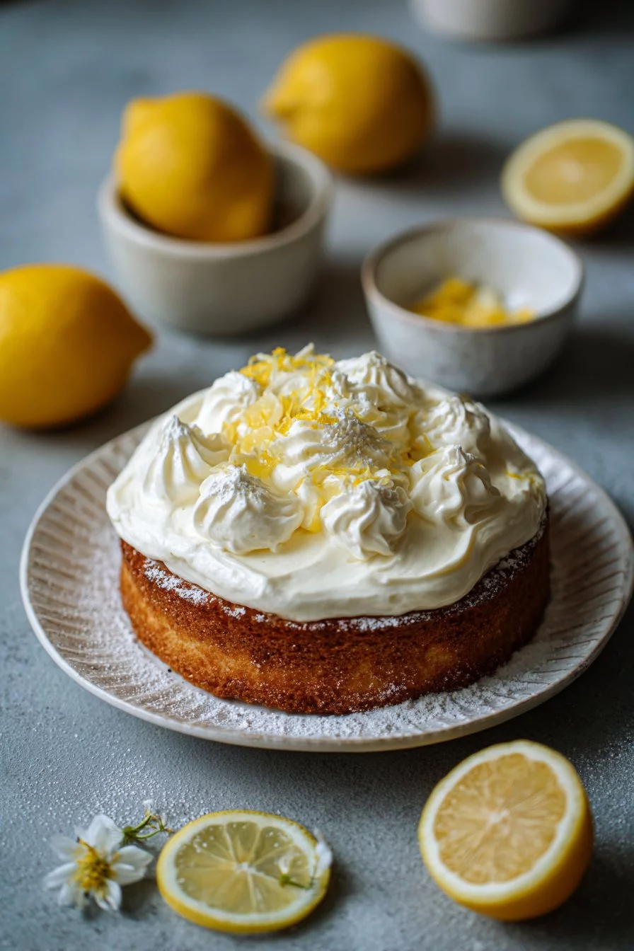 Cake à la crème fraîche au citron