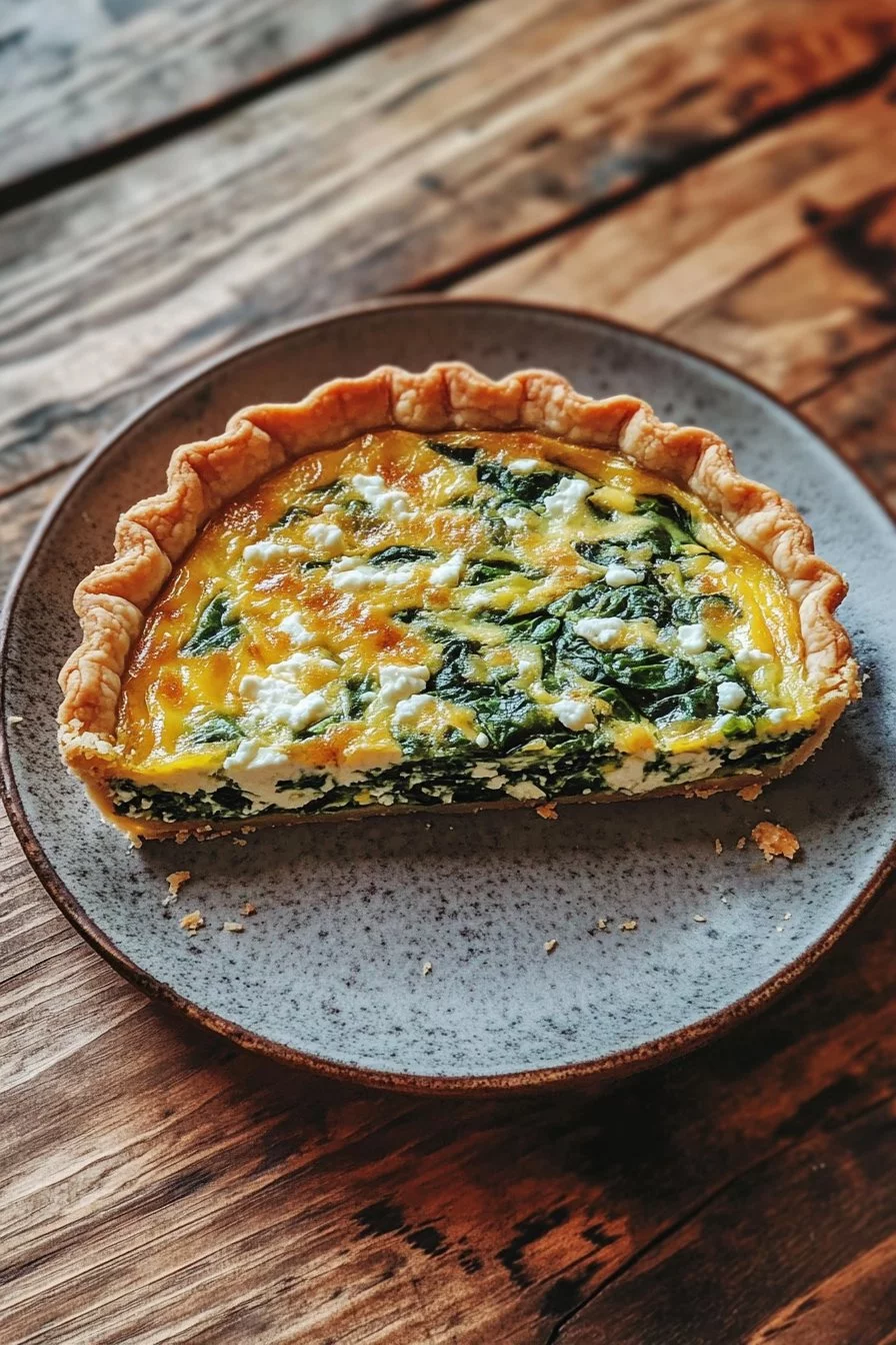 Quiche savoureuse aux épinards et à la feta : Un délice incroyable pour toutes les occasions
