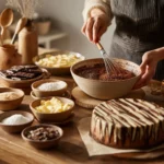 Mousse zébrée aux deux chocolats