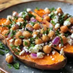 Patate douce rôtie chargée