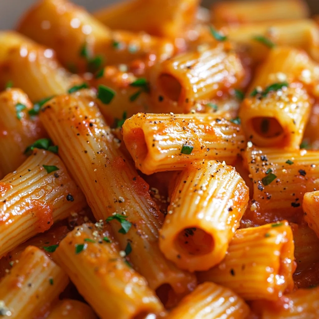 Pâtes Gigi Hadid garnies de sauces savoureuses et d'ingrédients frais