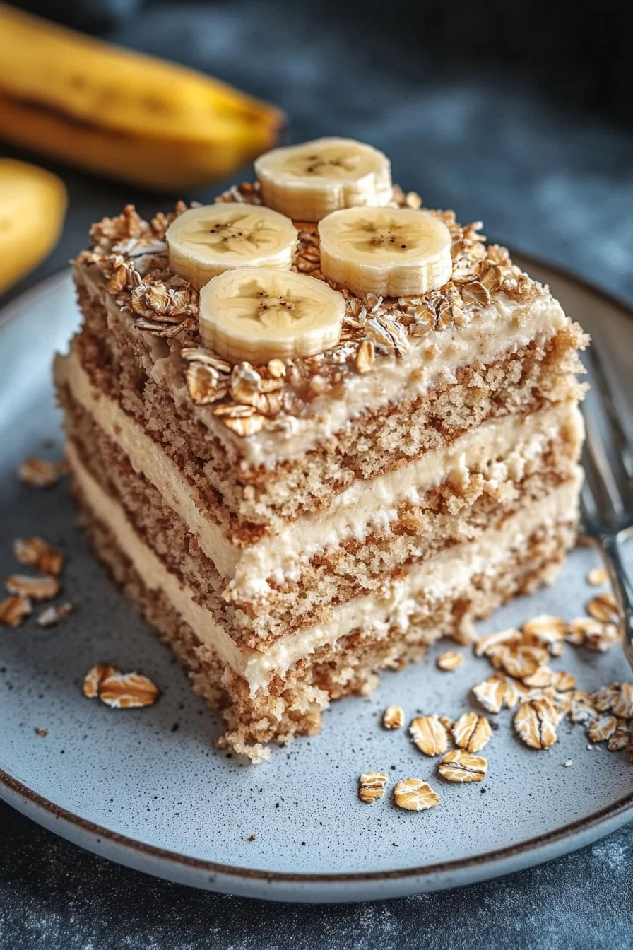 Gâteau magique minceur aux bananes et flocons d’avoine