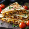 Quesadillas Smashburger avec fromage fondant et viande grillée