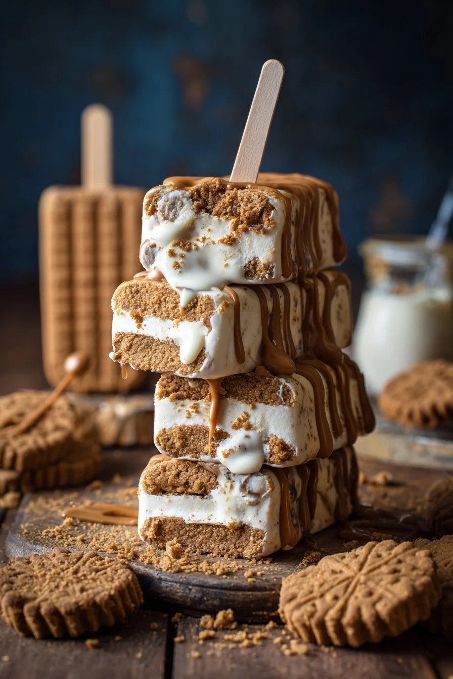 Barres Glacées au Spéculoos Sans Sorbetière