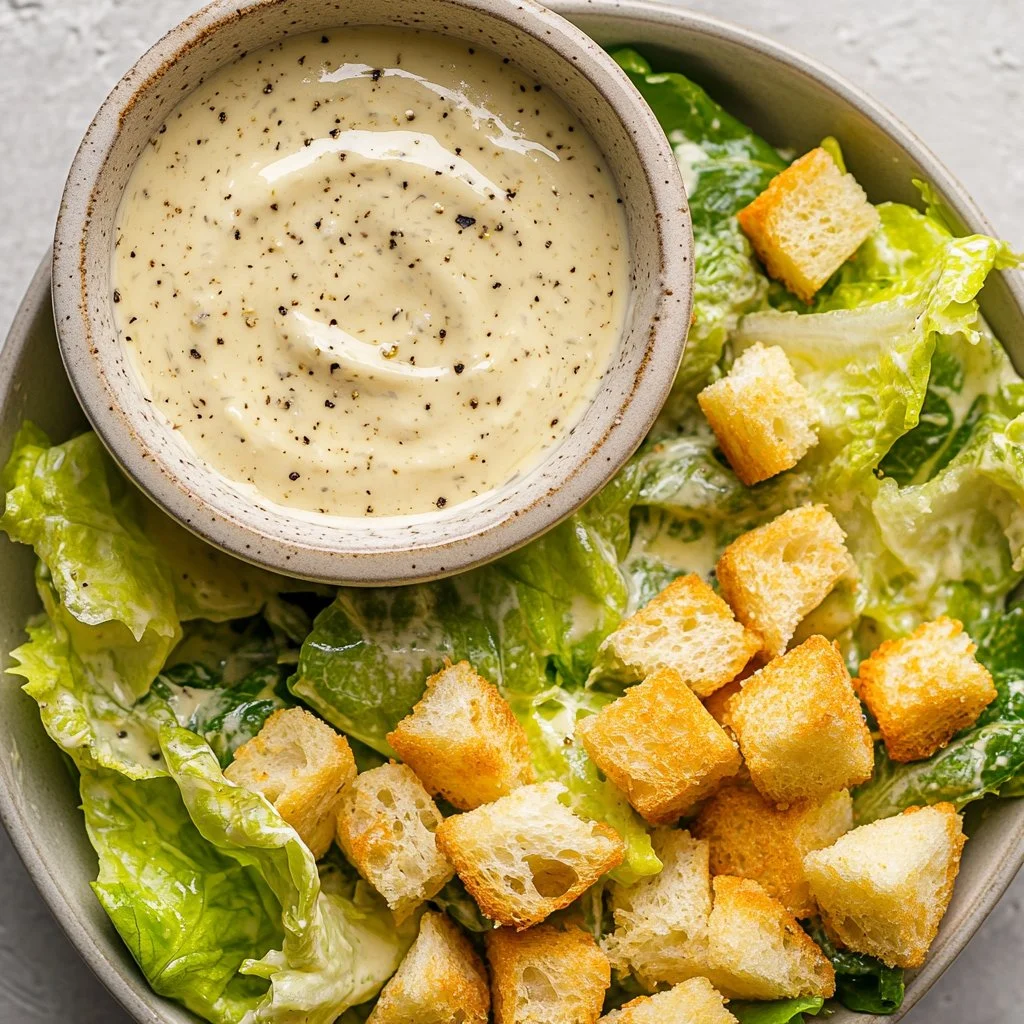 Vinaigrette originale préparée pour salade César