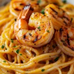 Recette de Linguine Crémeux aux Crevettes Facile (avec Ail)