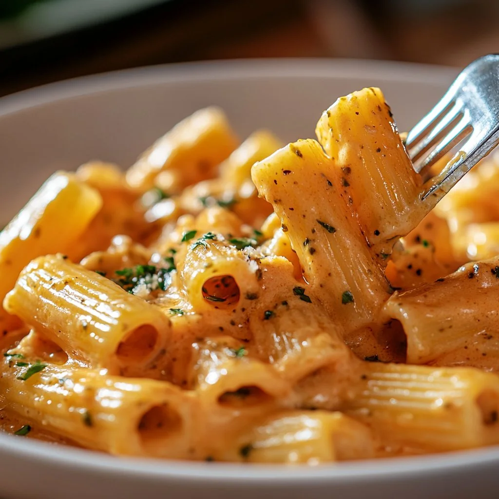 Pâtes au poulet pesto crémeux au four, un plat délicieux et réconfortant