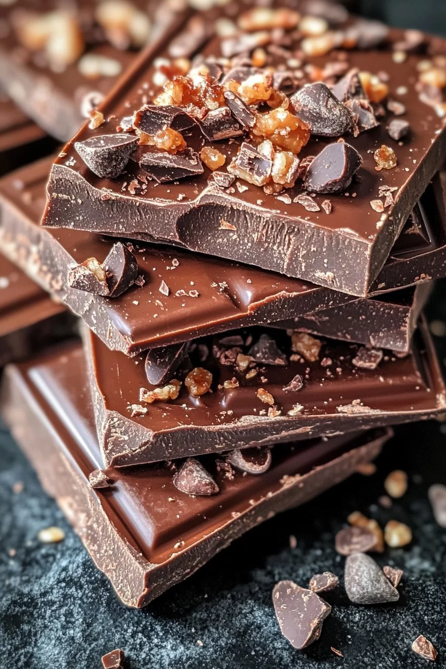 Barres de chocolat croustillantes